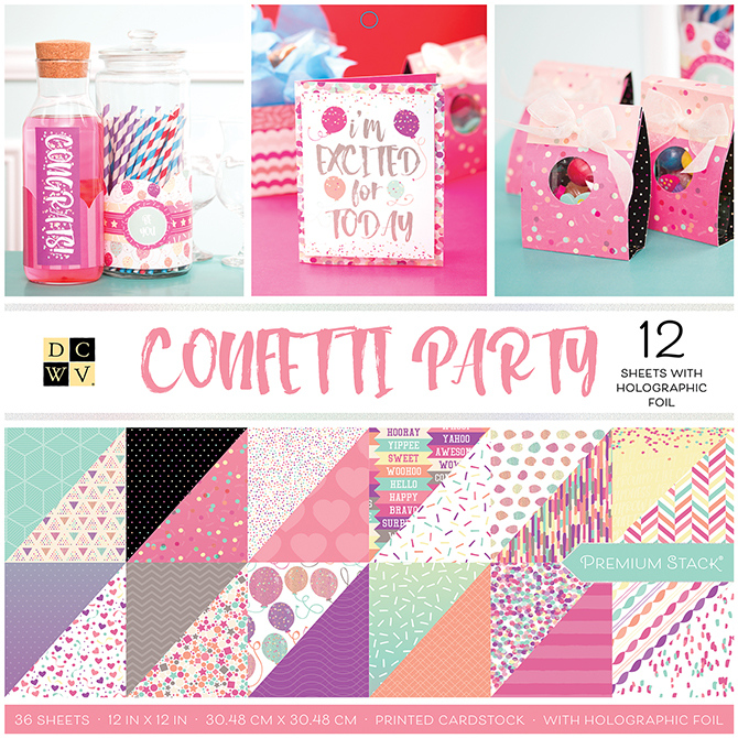 מארז קארדסטוק 12&quot; Confetty Party