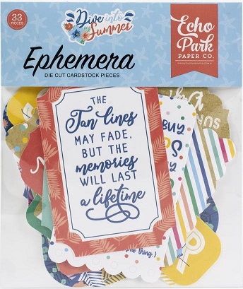 חיתוכי קארדסטוק - Dive Into Summer Cardstock Ephemera Icons