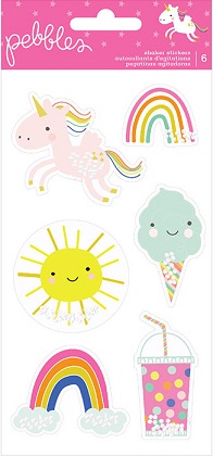 מדבקות שייקר - Live Life Happy - Stickers with Foil &amp; Holographic Glitter