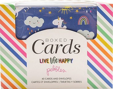 מארז כרטיסים ומעטפות - A2 Cards &amp; Envelopes - Live Life Happy