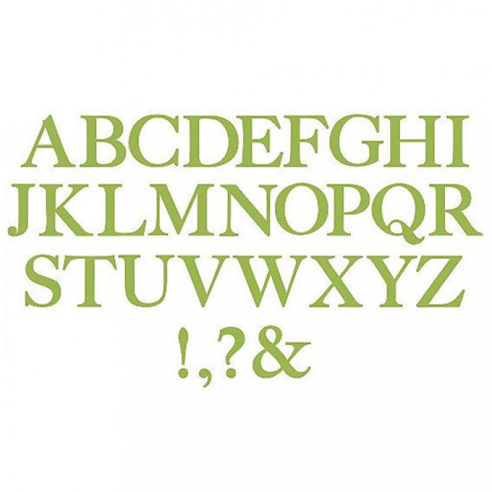 סט תבניות חיתוך - Bigz Die - Alphabet Dies Serif Essentials