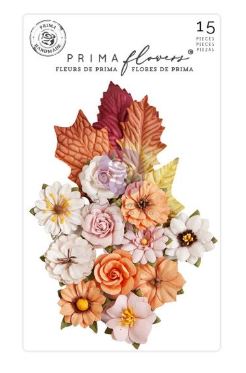 פרחי נייר - Prima Marketing Mulberry Paper Flowers - Halloween Night/Luna