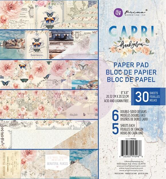 מארז קארדסטוק 8&quot; - Prima - Capri Collection Paper Pad