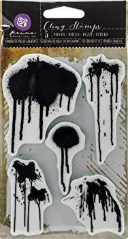 Cling Stamp - Paint Drips