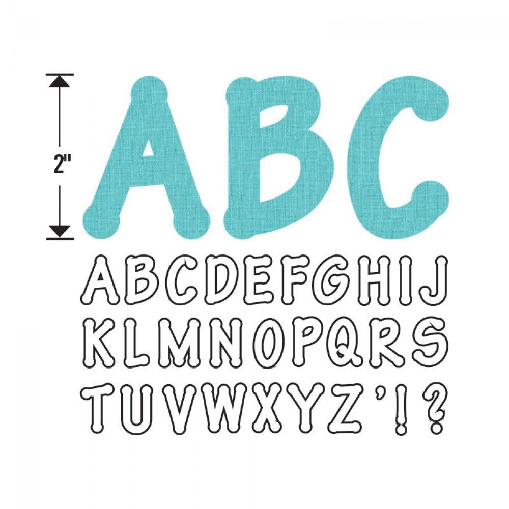סט תבניות חיתוך - Bigz Die - Lollipop Shadow Capital Letters