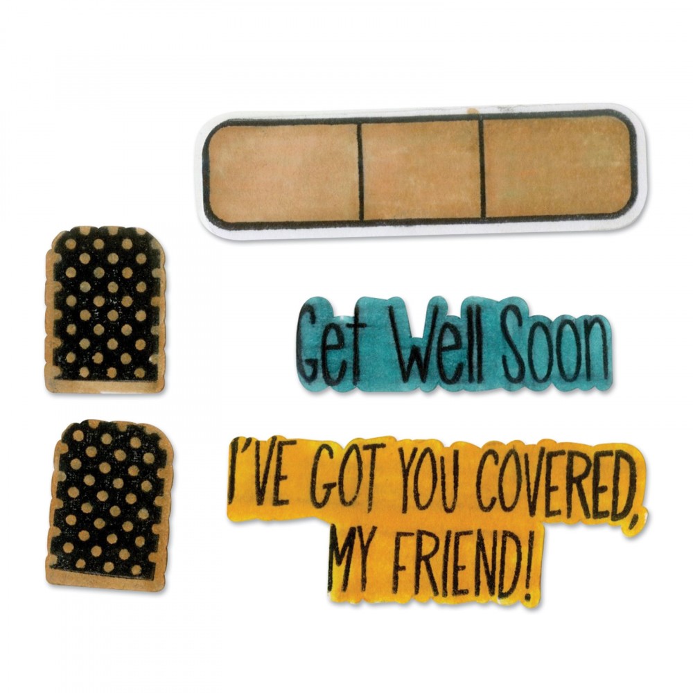 סט תבניות חיתוך וחותמות - Thinlits Die Set - Get Well Soon