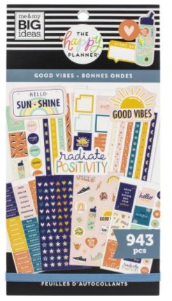 ספר מדבקות - Happy Planner Sticker Value Pack - Good Vibes