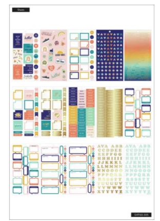 ספר מדבקות - Happy Planner Sticker Value Pack - Good Vibes