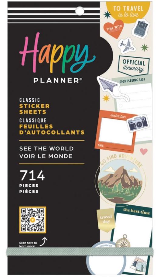 ספר מדבקות - Happy Planner Sticker Value Pack - See The World