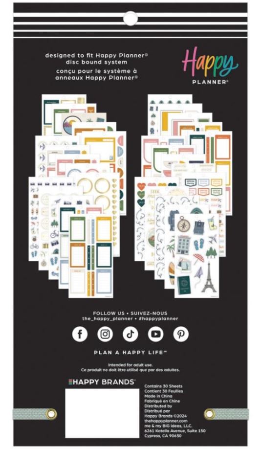 ספר מדבקות - Happy Planner Sticker Value Pack - See The World