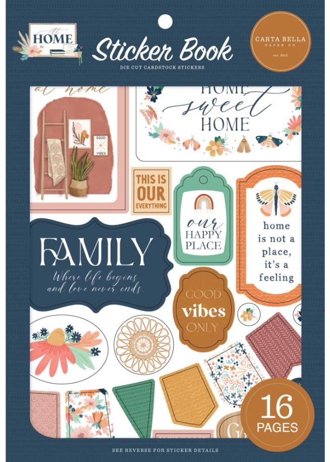 ספר מדבקות - Carta Bella Sticker Book - At Home