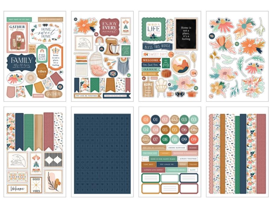 ספר מדבקות - Carta Bella Sticker Book - At Home