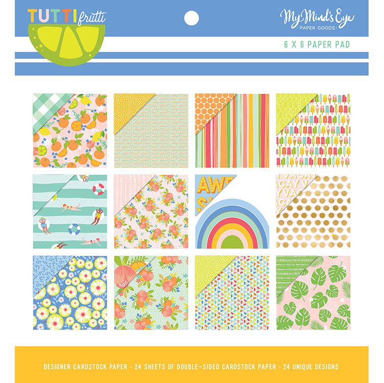 מארז דפי קארדסטוק &quot;6 Tutti Frutti Collection Paper Pad