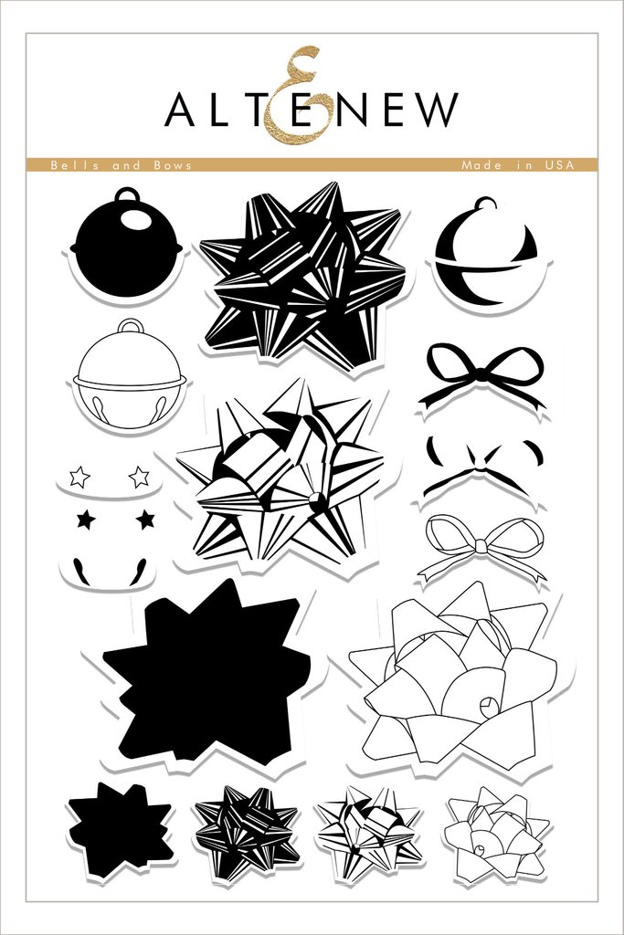 חותמות סיליקון - Bells and Bows Stamp Set