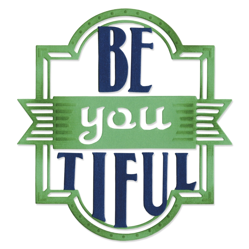 סט תבניות חיתוך - Phrase, Be-you-tiful