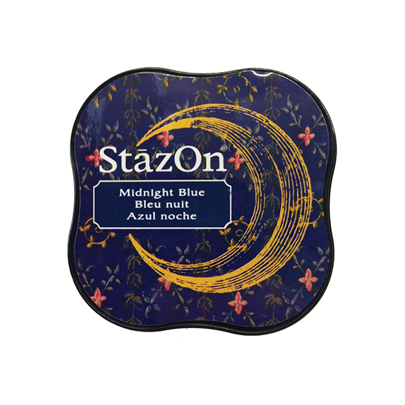 כרית דיו יבש StazOn Midi Ink Pad - Midnight Blue