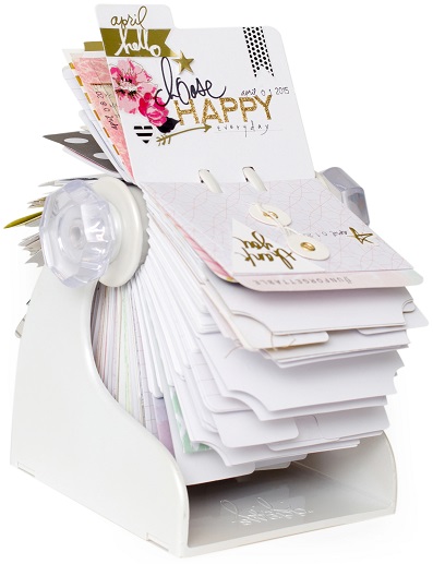 אלבום מעמד שולחני לבן - Heidi Swapp - Memorydex Spinner