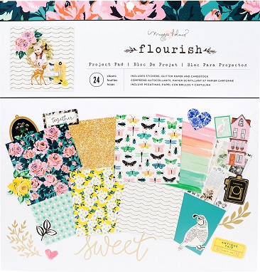 מארז קארדסטוק 12" - Project Pad - Flourish