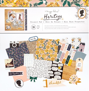 מארז קארדסטוק 12" - Project Pad - Heritage