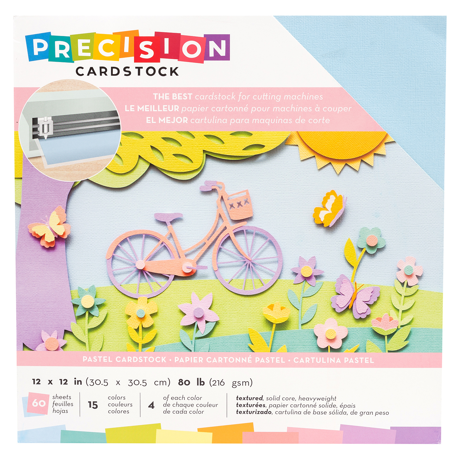 מארז דפי קארדסטוק 12" - Textured Pastel Cardstock