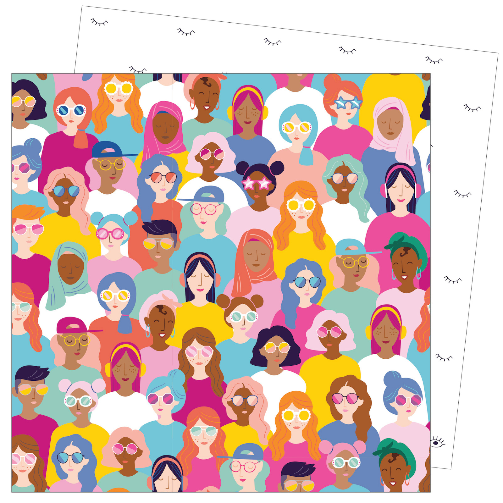 דף קארדסטוק 12" 2202- Girl Power - Girl Squad