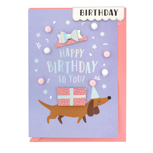 כרטיס ברכה ומעטפה Birthday - Dog