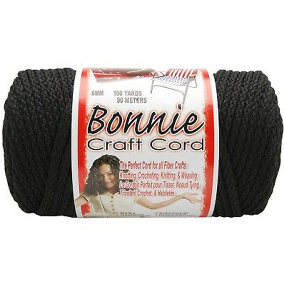 Macrame Craft Cord 6mmX100yd - Black