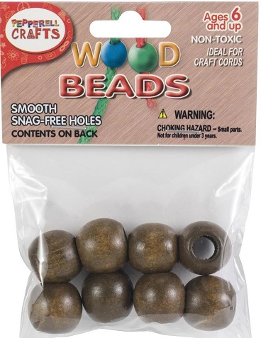 חרוזי עץ למקרמה - Round Wood Beads