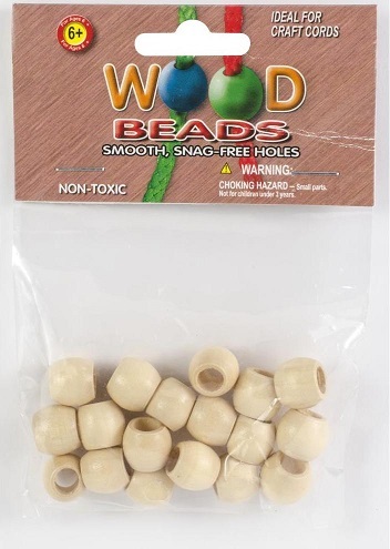 חרוזי עץ למקרמה - Round Wood Beads