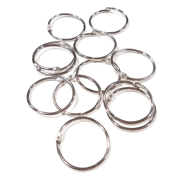 טבעות מתכת לאלבומים - 12 יחידות 2.5 ס"מ