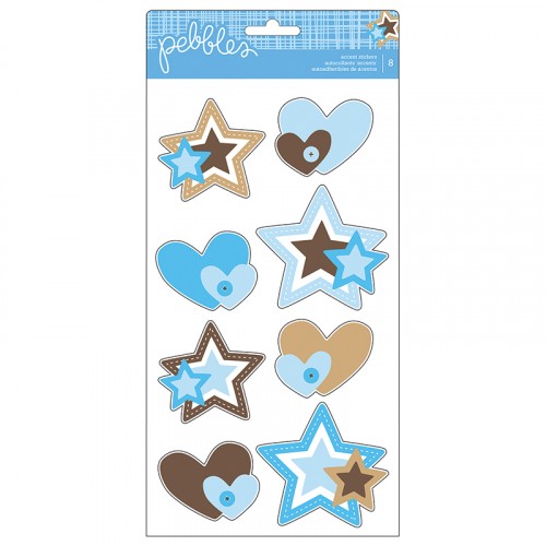 מדבקות קארדסטוק - Baby Boy Accent Stickers 2