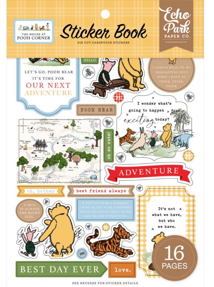 ספר מדבקות - Echo Park Sticker Book - The House At Pooh Corner