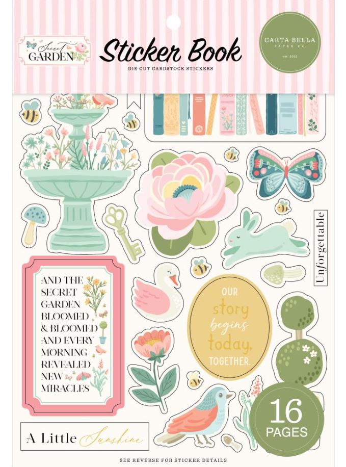 ספר מדבקות - Carta Bella Sticker Book - Secret Garden
