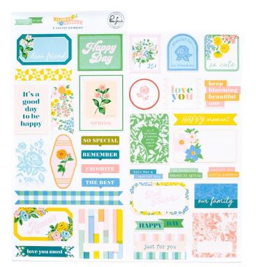 מארז מדבקות קארדסטוק - FLOWER MARKET Cardstock Stickers