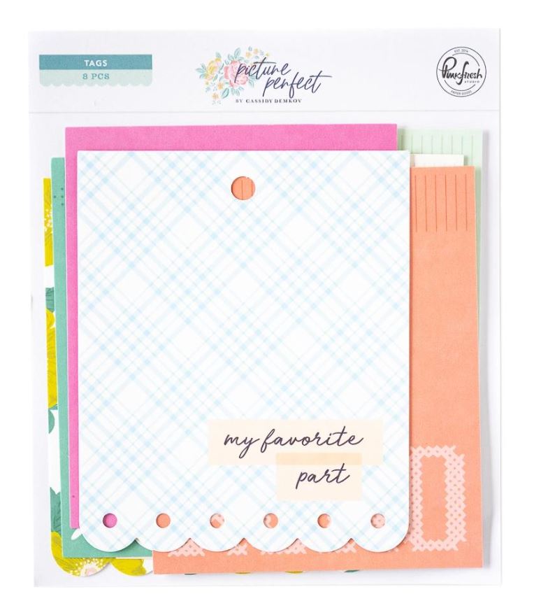 מארז תגיות - Pinkfresh Studio Cardstock Die-Cuts Ephemera Pack - Picture Perfect