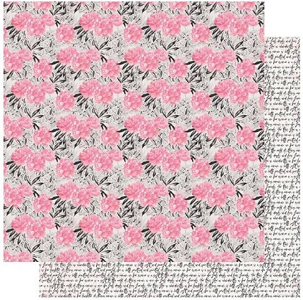 דף קארדסטוק 2157- Pink Flrl - Flawless Paper