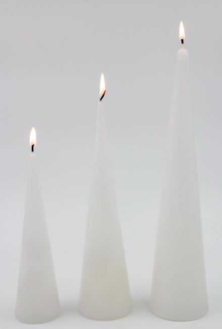 נר CONE גדול - שעווה טבעי