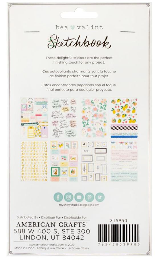 ספר מדבקות - Bea Valint Sketchbook Sticker Book