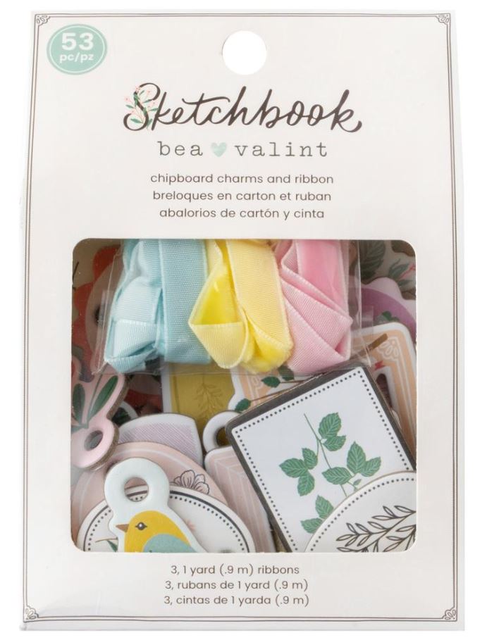 מארז צ&#39;ארמים צ&#39;יפבורד וסרטים - Bea Valint Sketchbook Charmers