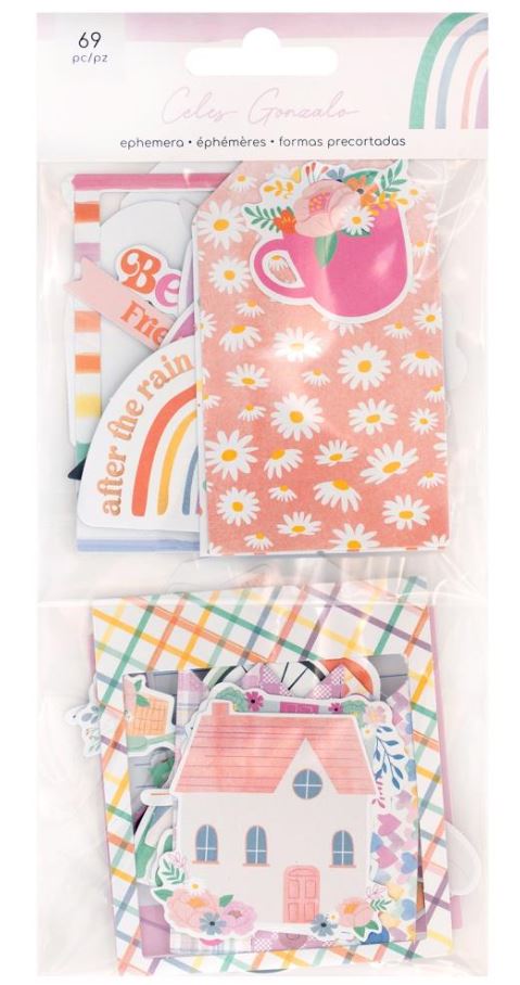 חיתוכי נייר - American Crafts Rainbow Avenue Ephemera Die-Cuts