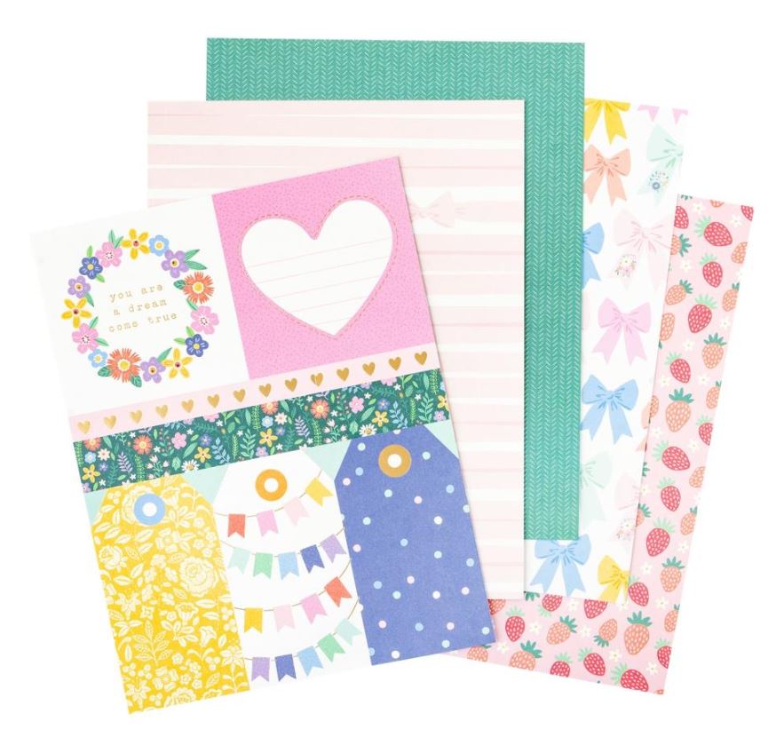 מארז דפי קארדסטוק 8*6" - American Crafts Double-Sided Paper Pad - Poppy And Pear