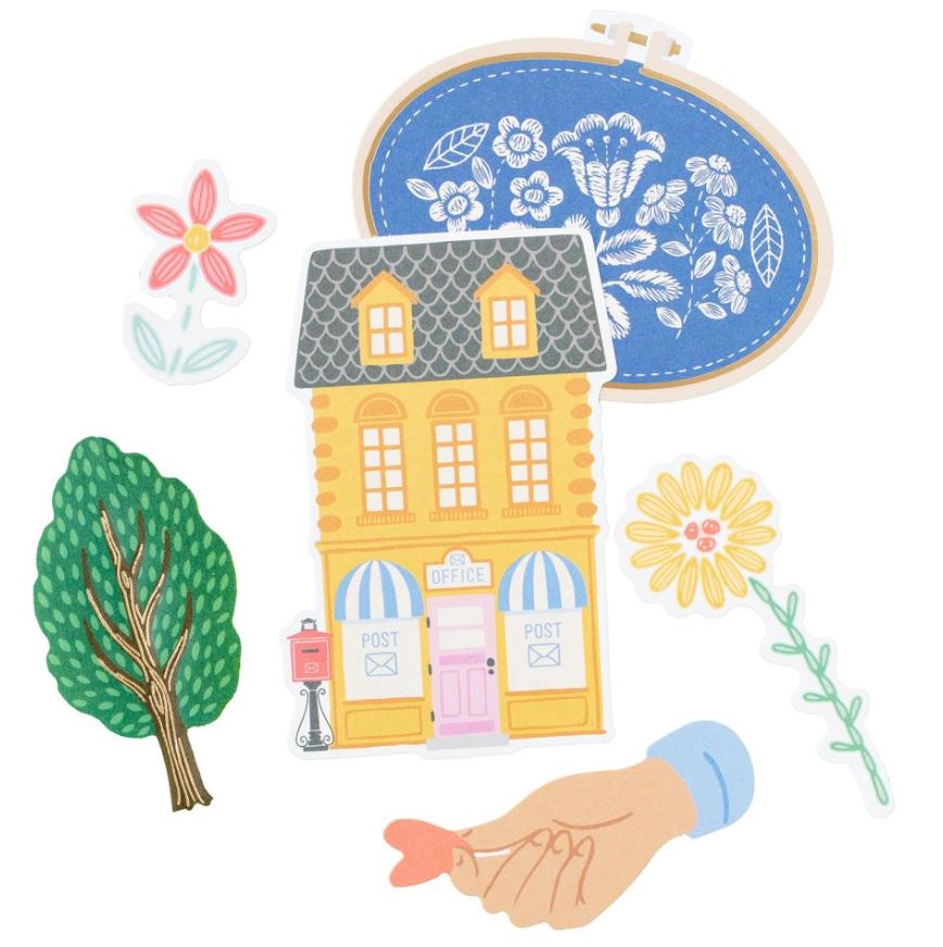 חיתוכי נייר - American Crafts Poppy And Pear Ephemera Die-Cuts