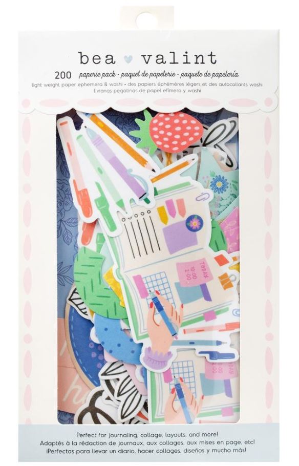 מארז חיתוכי נייר ומדבקות - American Crafts Poppy And Pear Paperie Pack