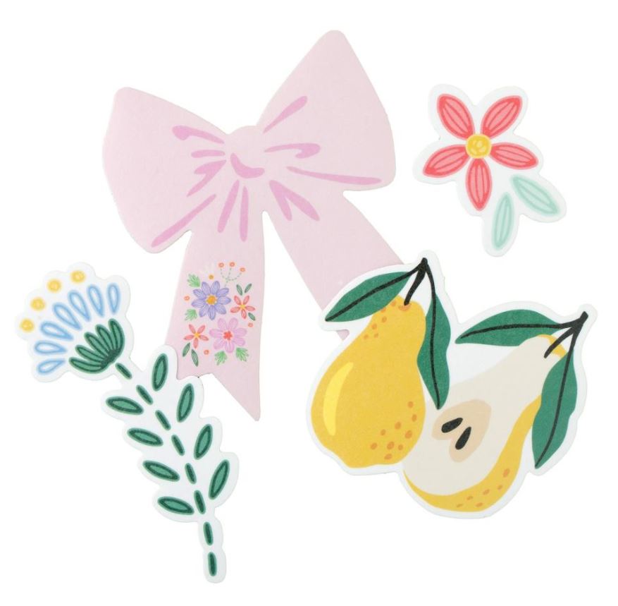 מארז חיתוכי נייר ומדבקות - American Crafts Poppy And Pear Paperie Pack