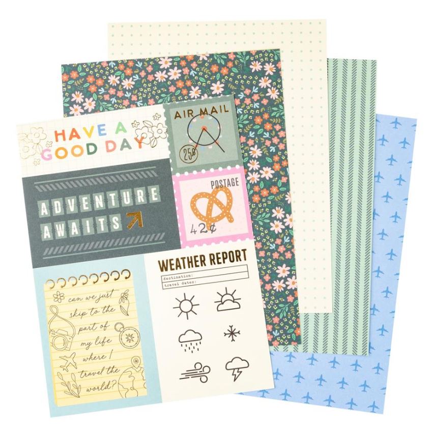 מארז דפי קארדסטוק 8"*6" - American Crafts Single-Sided Paper Pad - Coast-to-Coast