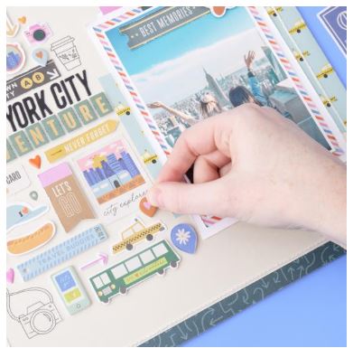 מדבקות קארדסטוק - American Crafts Cardstock Stickers 6"X12" - Coast-to-Coast