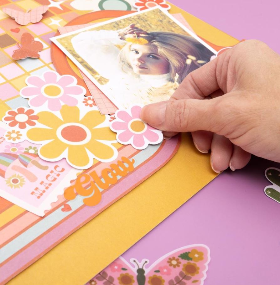 מארז דפי קארדסטוק 12" - Jen Hadfield Groovy Darlin' Single-Sided Paper Pad