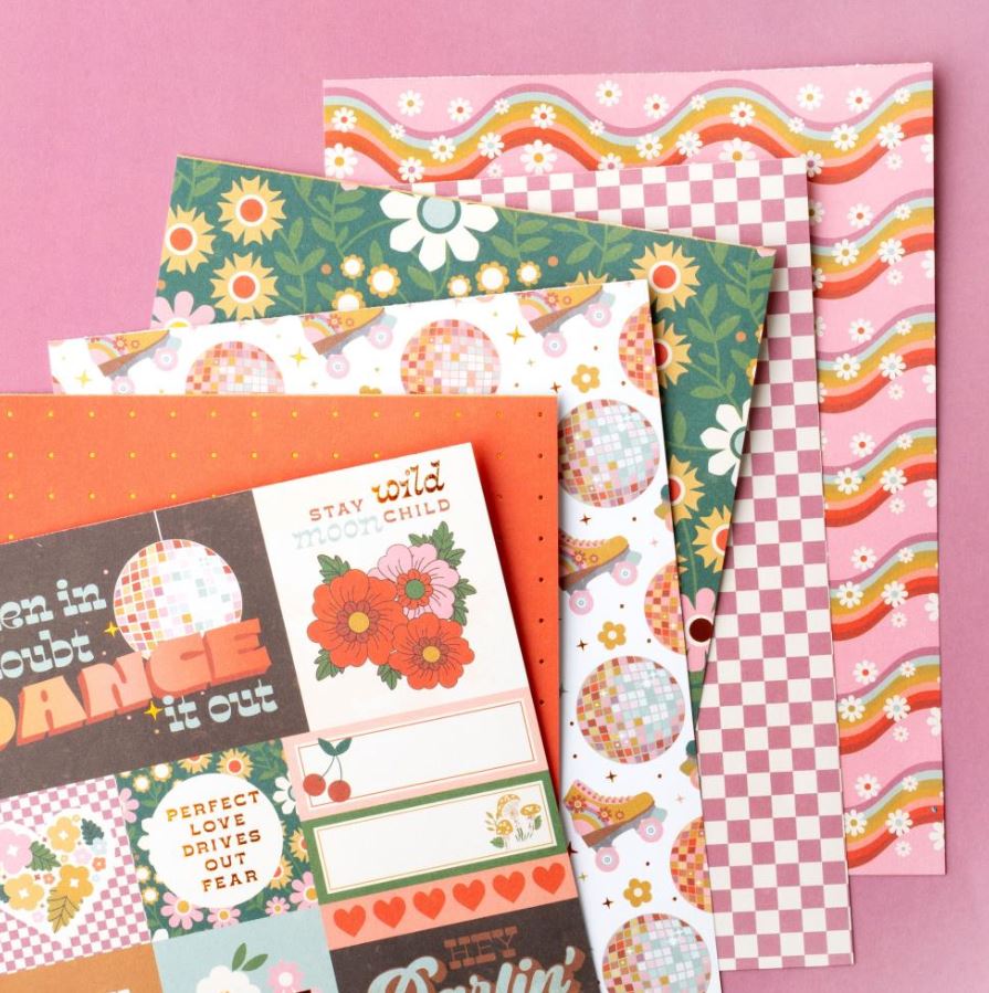 מארז דפי קארדסטוק 8"*6" - Jen Hadfield Groovy Darlin' Single-Sided Paper Pad
