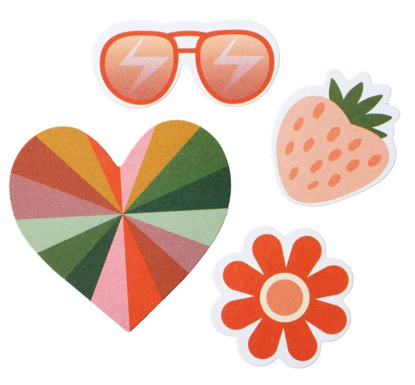 חיתוכי נייר - Jen Hadfield Groovy Darlin' Ephemera Die-Cuts