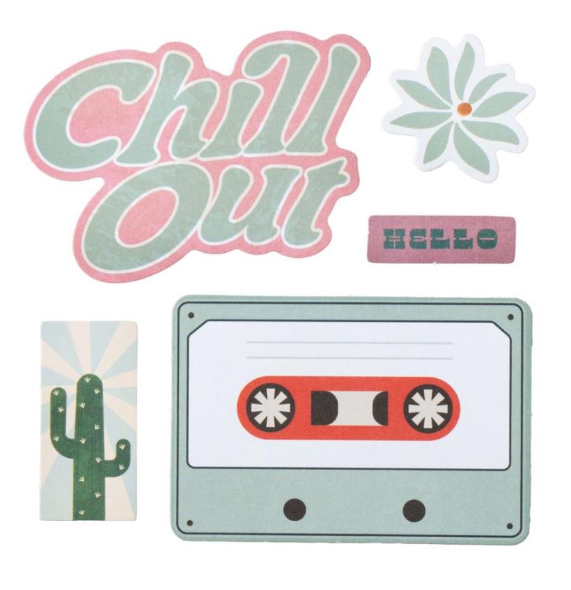 חיתוכי נייר - Jen Hadfield Groovy Darlin' Ephemera Die-Cuts
